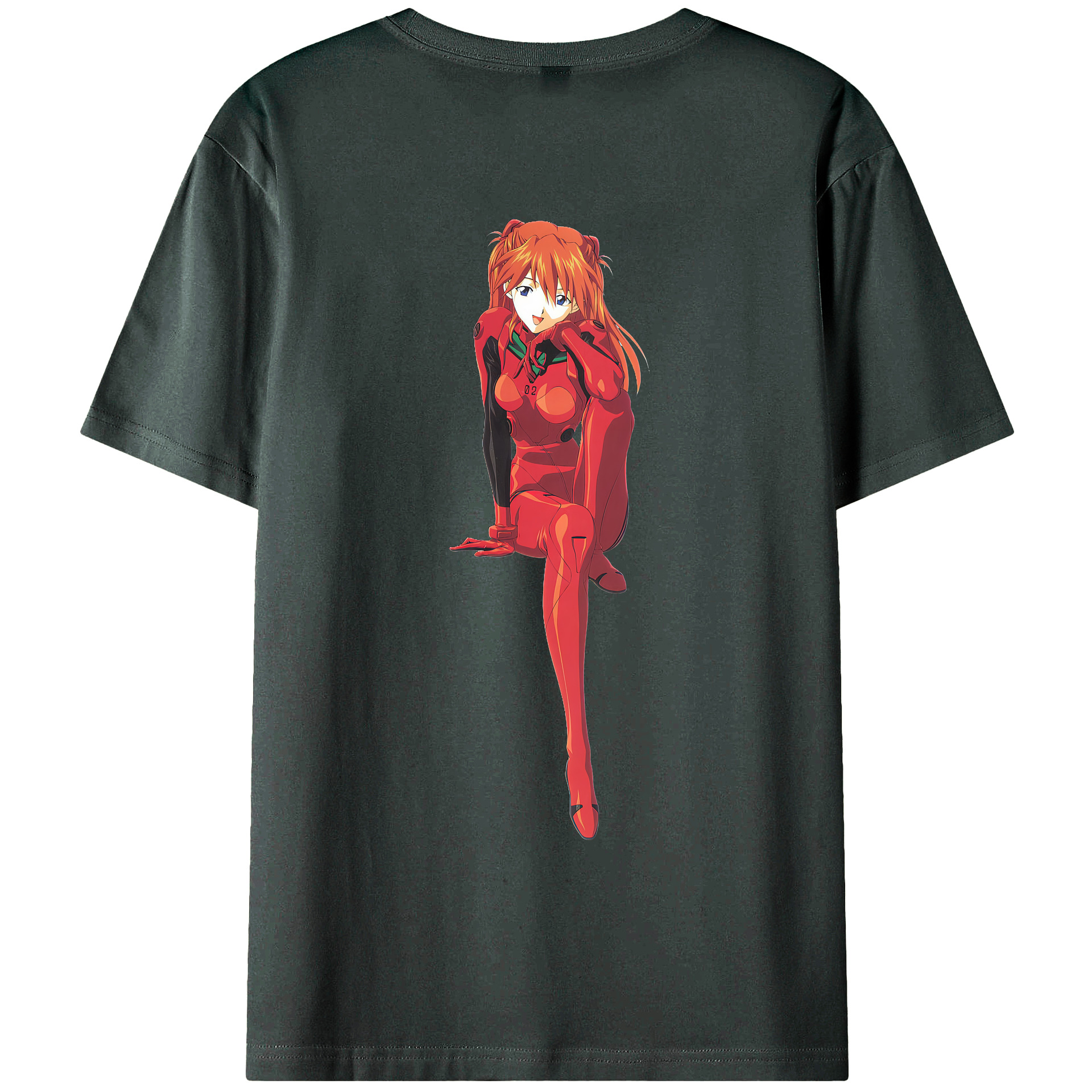 （画像用） EVA 新世紀エヴァンゲリオン 綿100％ メンズ半袖Tシャツ（バックプリント） 通気性